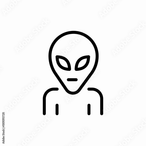 alien face icon sign vector