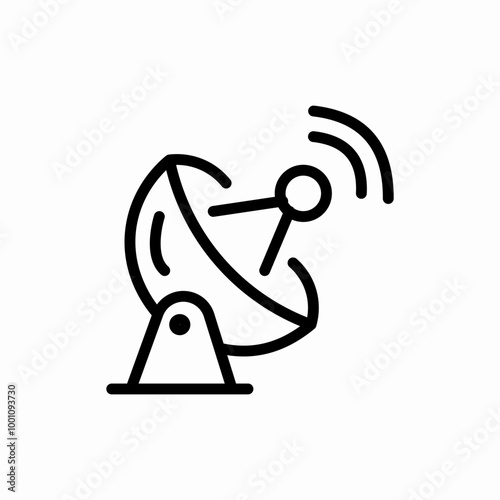 antenna flat icon sign vector