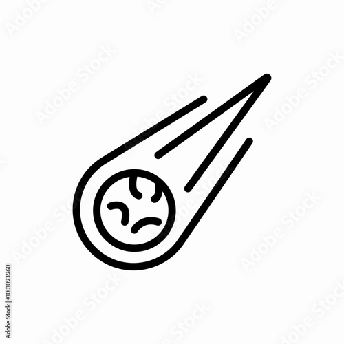 flame meteorite icon sign vector