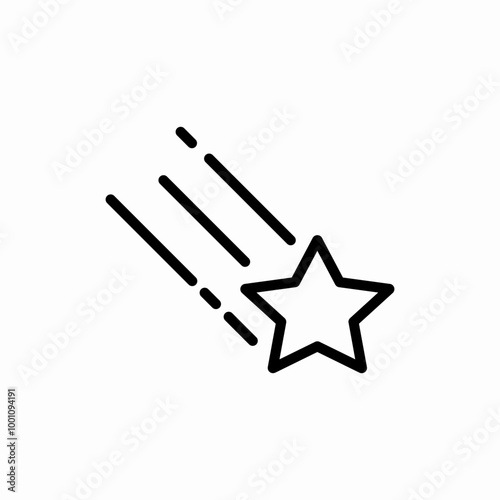 shooting star icon sign vector