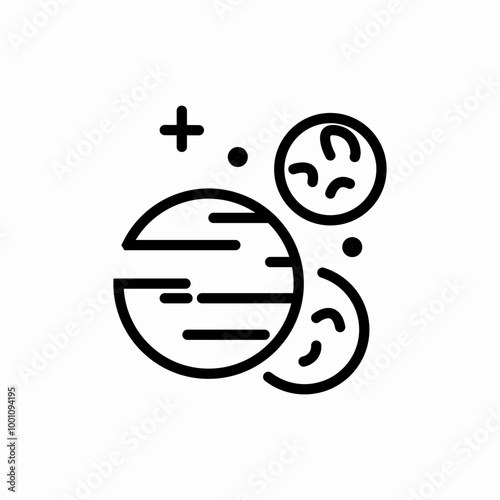 space planet icon sign vector