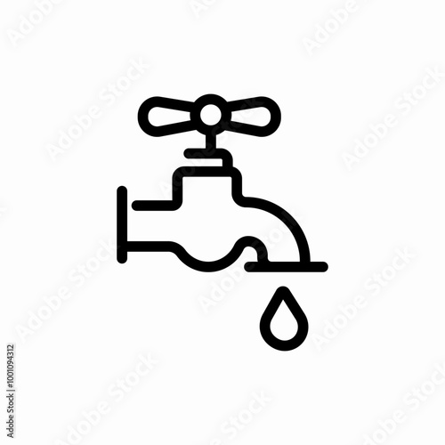 water tap icon sign vector