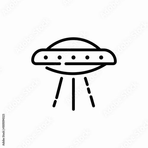 ufo flying icon sign vector