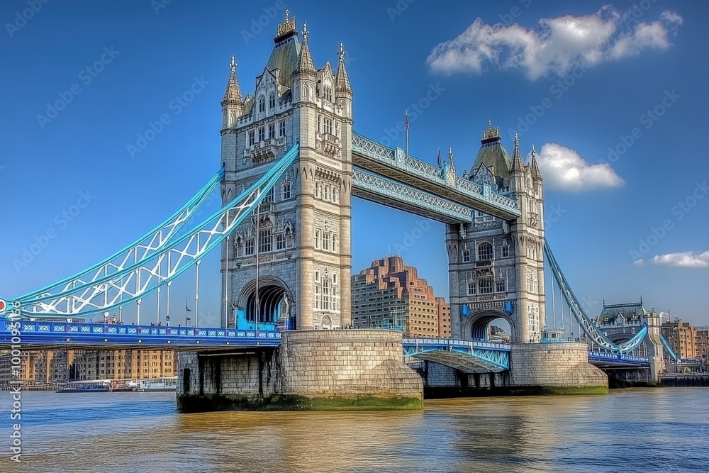 Fototapeta premium Iconic tower bridge over the river thames in london