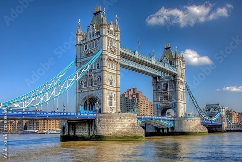 Iconic tower bridge over the river thames in london
