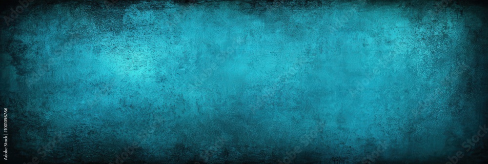 Fototapeta premium Dark Teal Background Texture with Vignette Effect