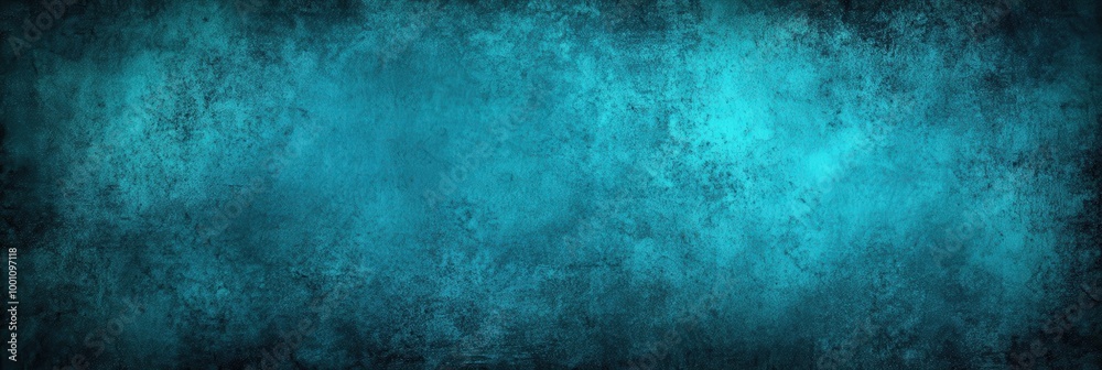 Fototapeta premium Dark Teal Background with Textured Vignette Effects