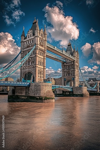 Majestic tower bridge in london