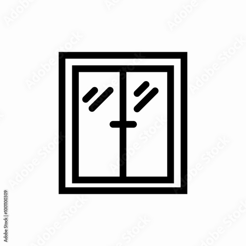 house window icon sign vector