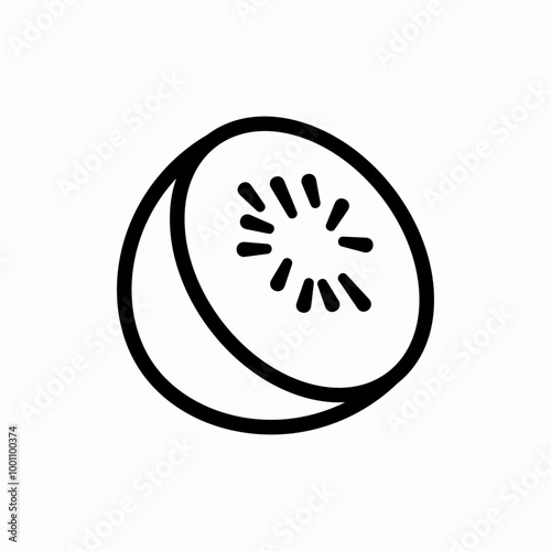 kiwi fruit icon sign vector