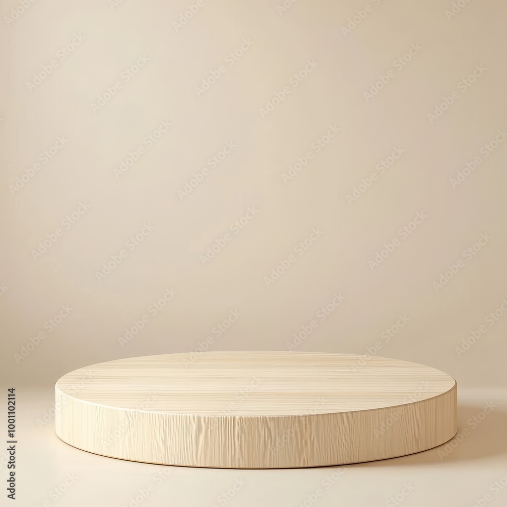 Wooden podium on beige background. 3d rendering. Mock up. Wooden podium on beige background. 3d rendering. Mock up.