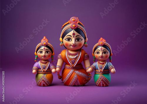 3d Golu dolls, Dussehra in south India photo