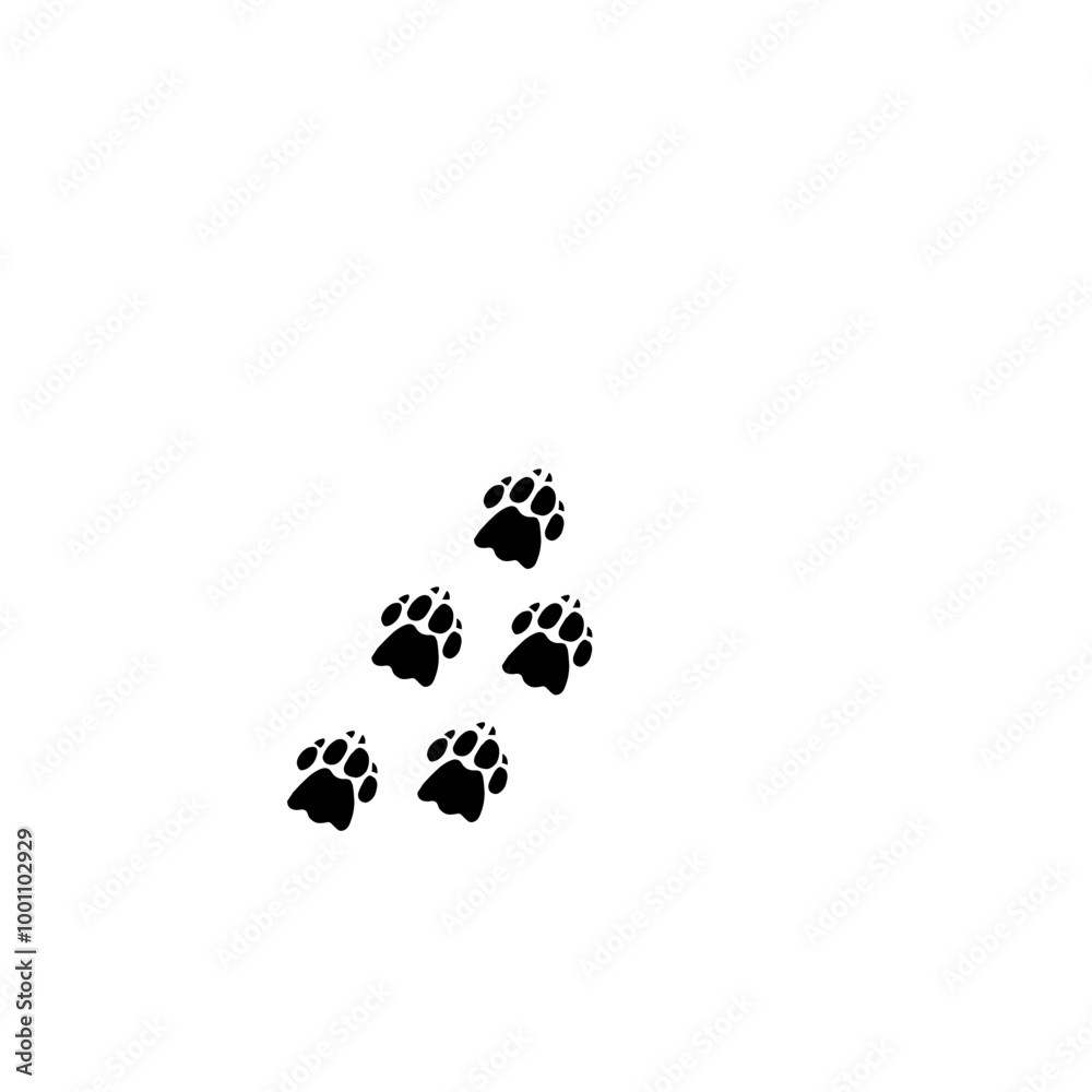 Animal footprint silhouette