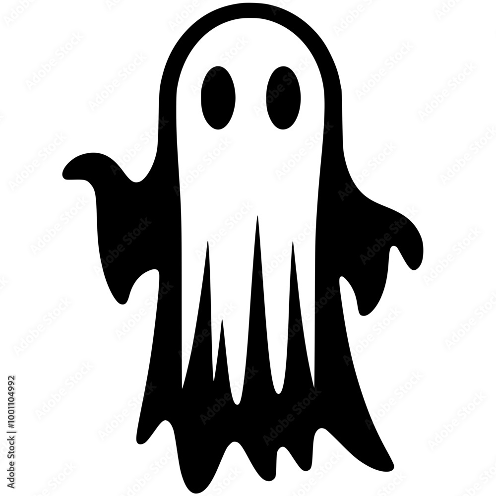 Halloween ghost character silhouette Halloween ghost character silhouette