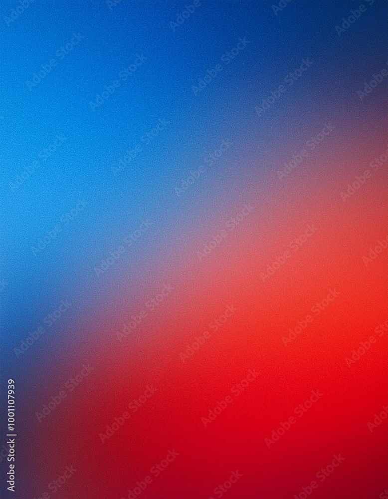Obraz premium modern and simple blue and red gradient colors background with grain rough texture