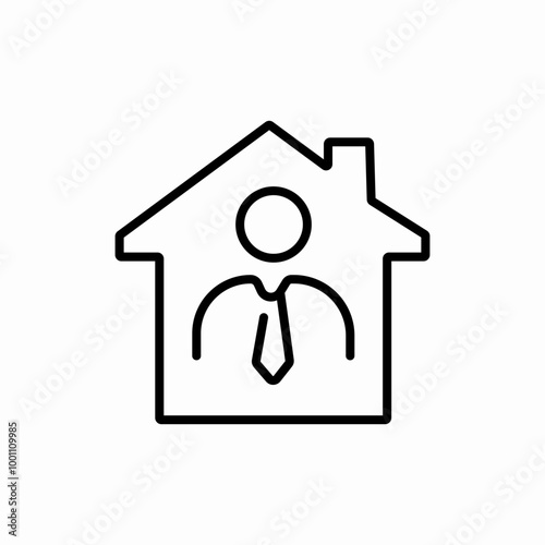 real estate agent icon sign vector
