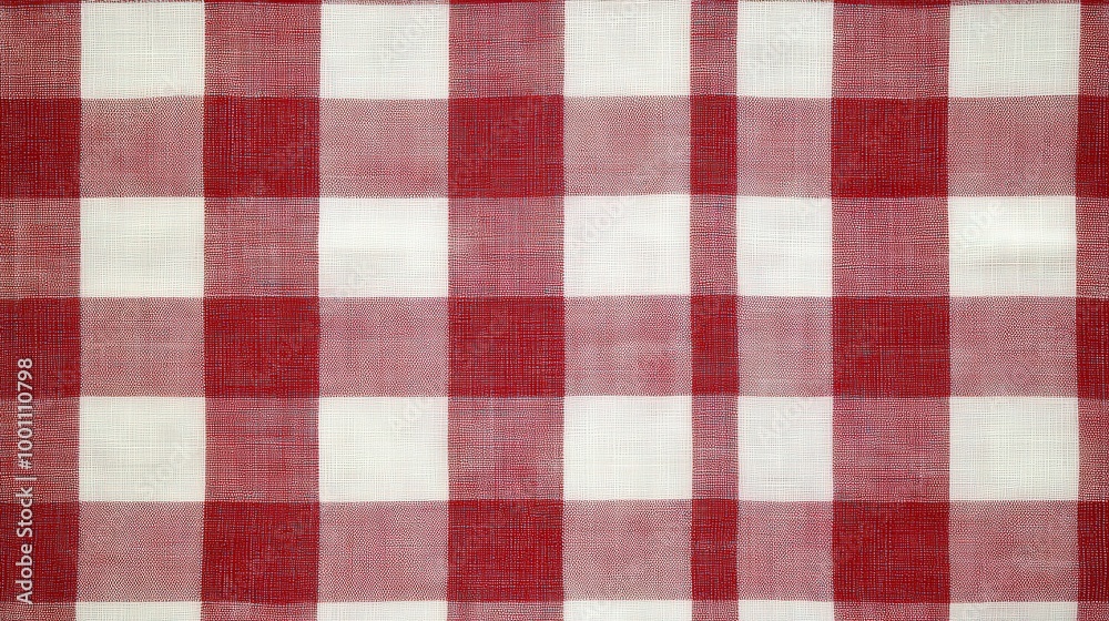 Red and White Gingham Pattern for Various Uses