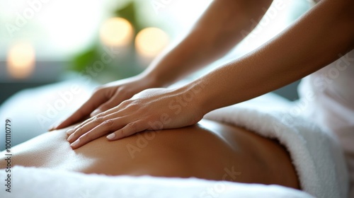 Wallpaper Mural Relaxing massage therapy session in a serene spa environment Torontodigital.ca