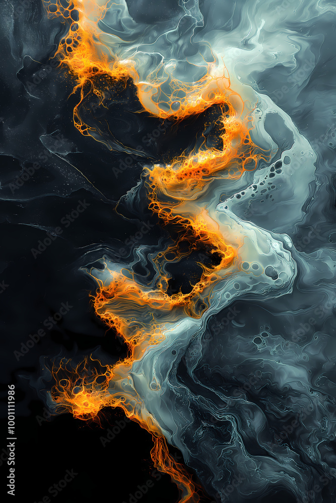 Fototapeta premium fire on black