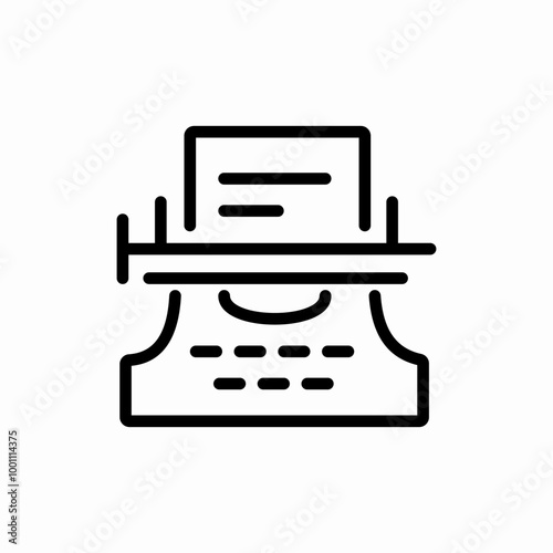 typewriter device icon sign vector