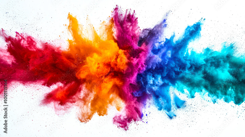 A bright explosion of multicolored clouds of smoke and dust, flying in all directions. Bright colors create a feeling of energy and excitement. The concept of orgasm. The image is dynamic A bright explosion of multicolored clouds of smoke and dust, flying in all directions. Bright colors create a feeling of energy and excitement. The concept of orgasm. The image is dynamic