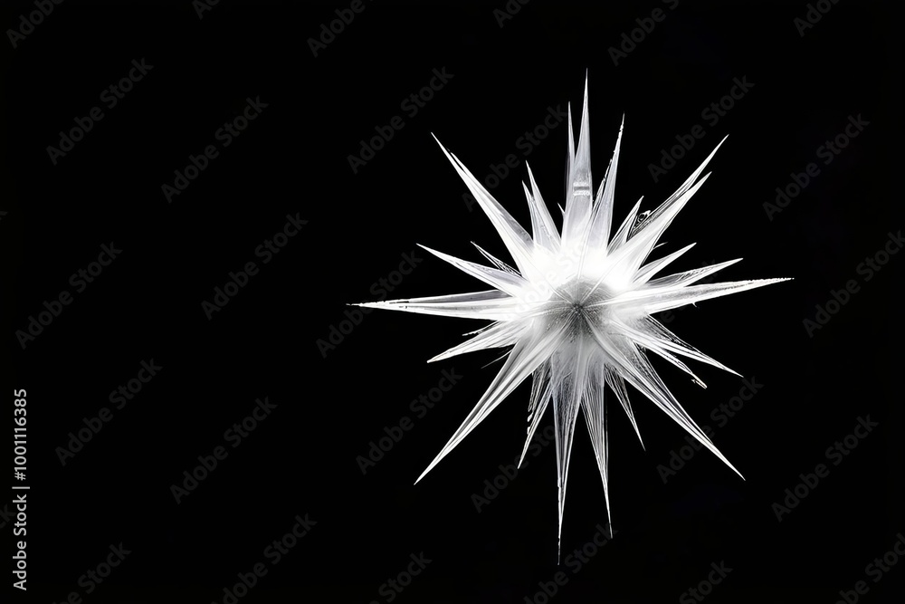Obraz premium high contrast star photogram stars with sharp contrasts resembl