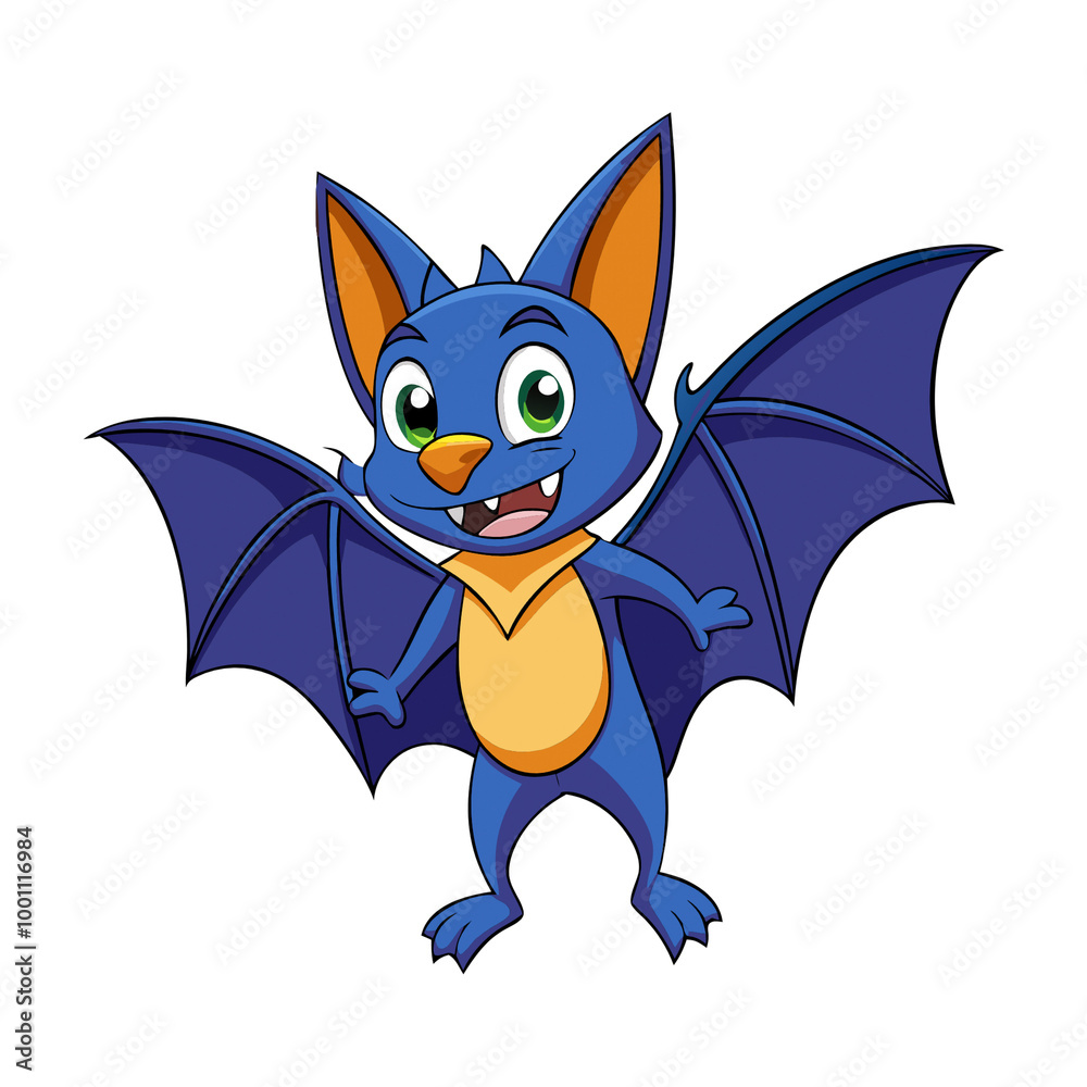 3d rendering of dynamic colorful bat cartoon PNG 3d rendering of dynamic colorful bat cartoon PNG
