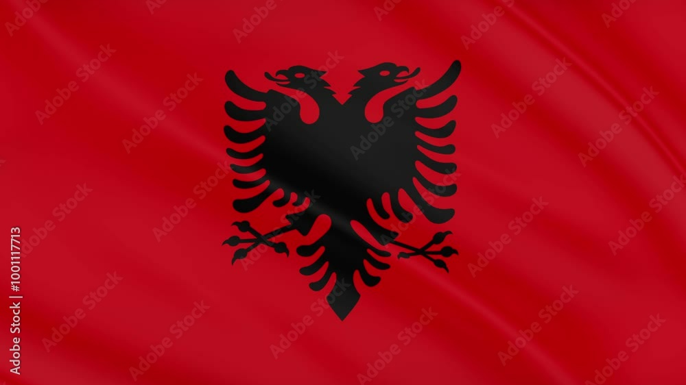 4K Flag Albania Realistic Waving Wind video 4K Flag Albania Realistic Waving Wind video