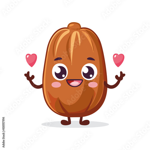 Date Cute Cartoon Fruit Fresh Animation Kawaii Healthy Character

