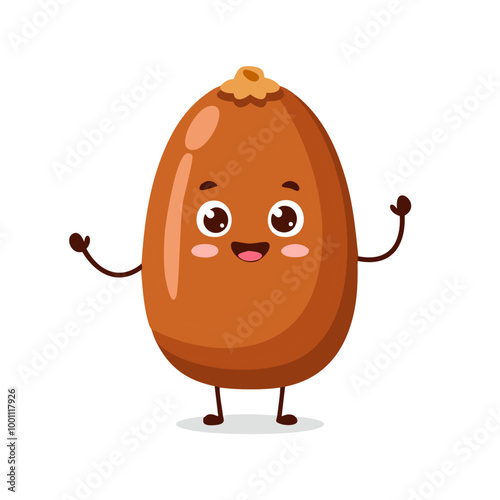 Date Cute Cartoon Fruit Fresh Animation Kawaii Healthy Character
