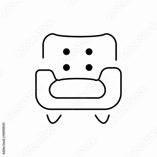 cupboard armchair icon sign vector