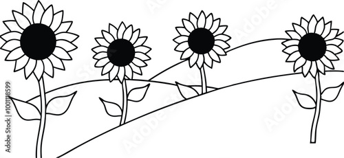 silhouette of a Sunflower