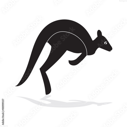 kangaroo silhouette vector, Kangaro silhouette vector in eps
