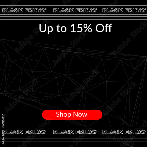 Black Friday of transparent technology and business abstract element with space for text. Suitable as a background for opening title presentation