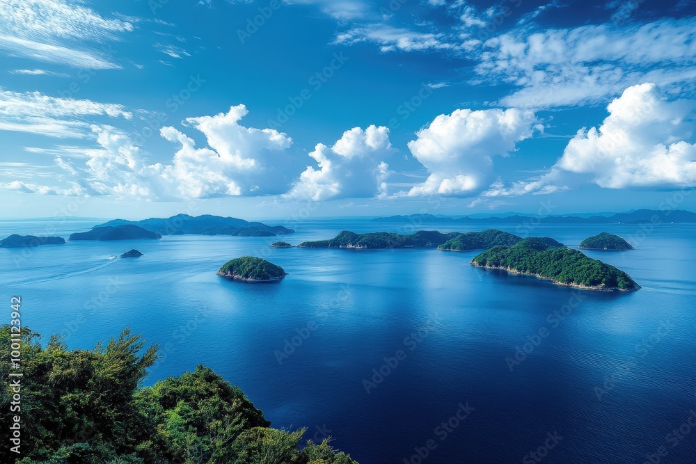 Fototapeta premium Stunning tropical island paradise with crystal clear waters