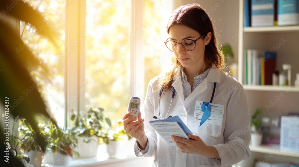Healthcare Professional Analyzing Medication Healthcare Professional Analyzing Medication
