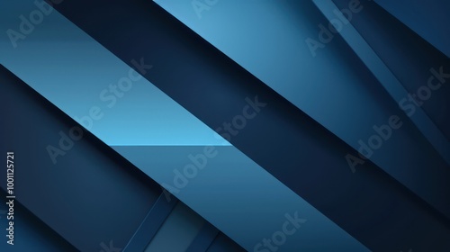 Abstract Blue Geometric Shapes