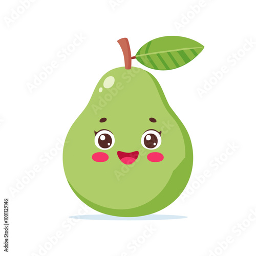 Guava Cute Cartoon Fruit Fresh Animation Kawaii Healthy Character
