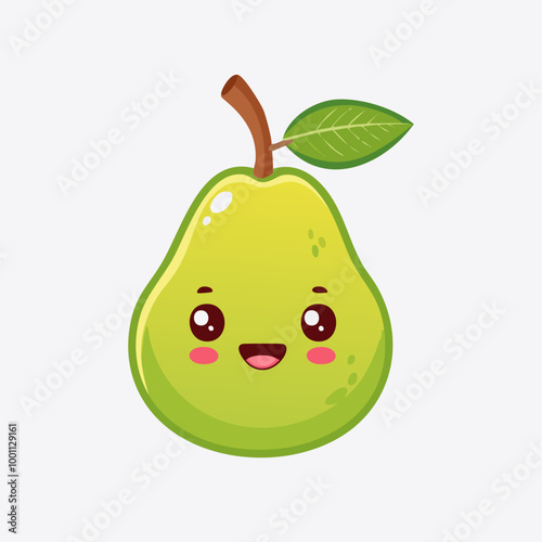 Guava Cute Cartoon Fruit Fresh Animation Kawaii Healthy Character
