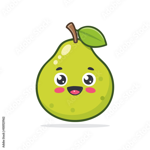 Guava Cute Cartoon Fruit Fresh Animation Kawaii Healthy Character
