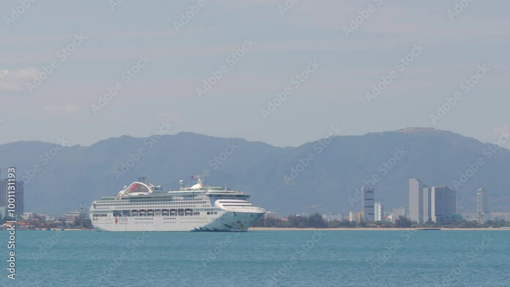 Dream Cruise Ship Parked in Nha Trang Lagoon Dream Cruise Ship Parked in Nha Trang Lagoon