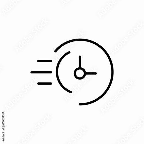 fast time icon sign vector