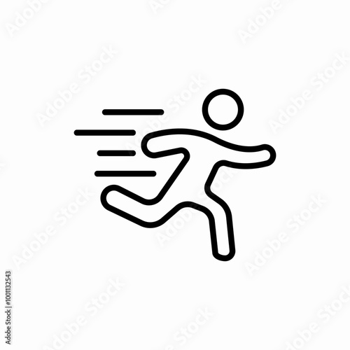 human run icon sign vector