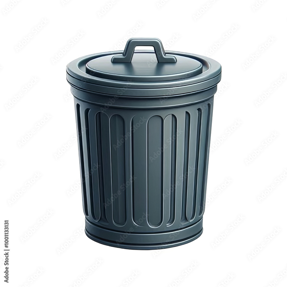 Trash can isolated on transparent background Trash can isolated on transparent background