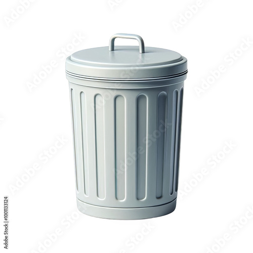 Trash can isolated on transparent background