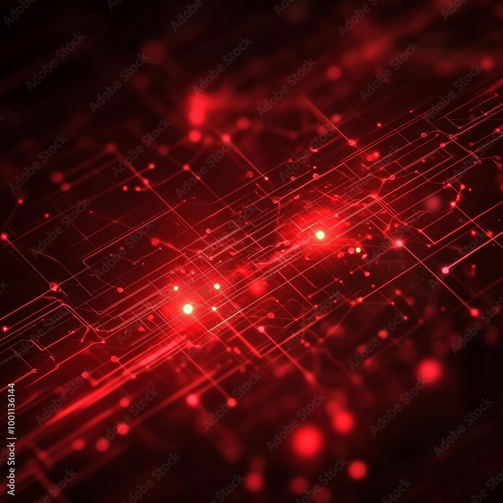 Abstract red background data technology Abstract red background data technology