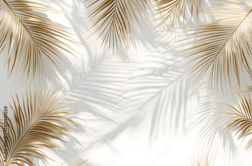 Fototapeta premium palm leaves background