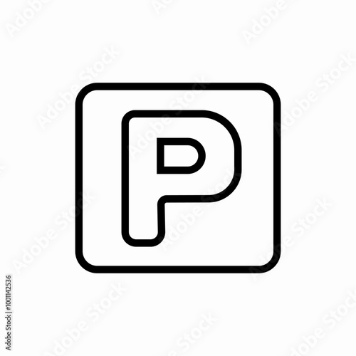 parking board icon sign vector