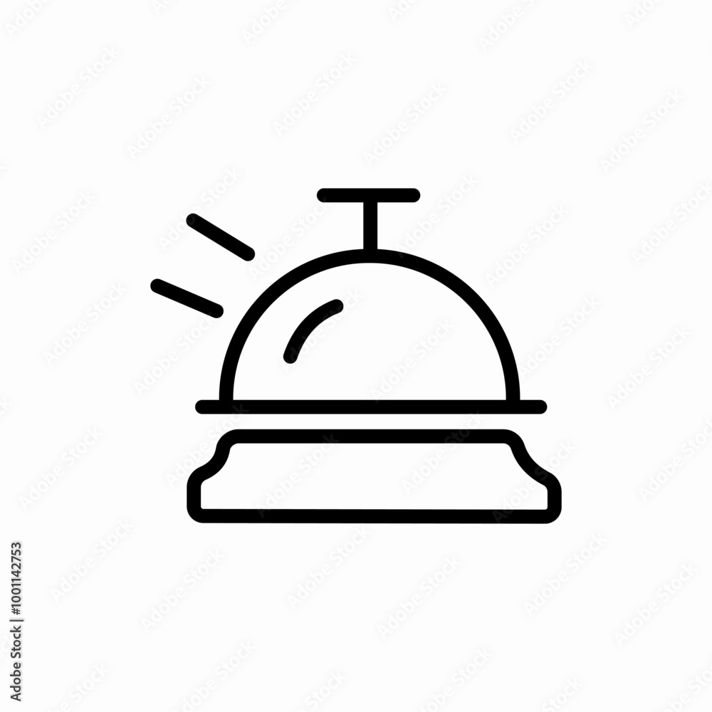waiter food service icon sign vector