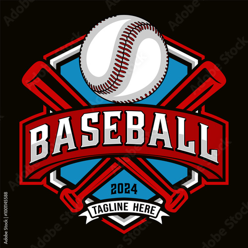 baseball sport logo. emblem ornaments vintage style. perfect for baseball teams